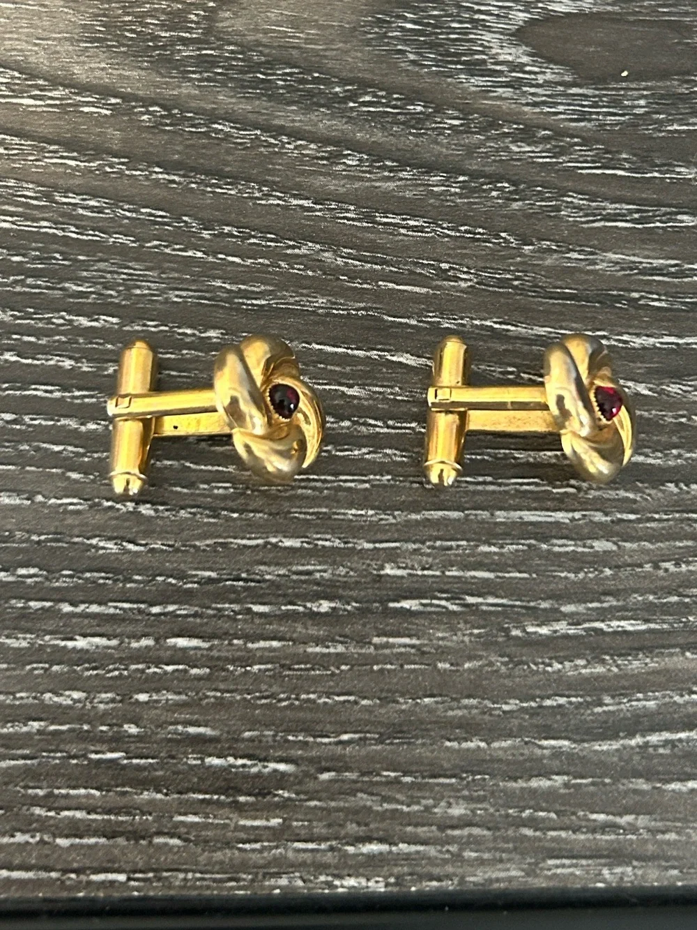 Vintage Ruby knot cufflinks